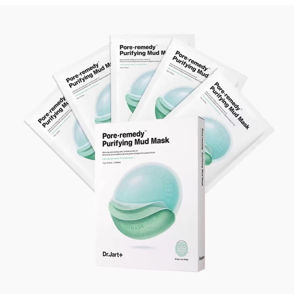 Dr. Jart+ Pore Remedy Purifying Mud Mask - Set Of 5 Masks (Exp Date Aug 2028)